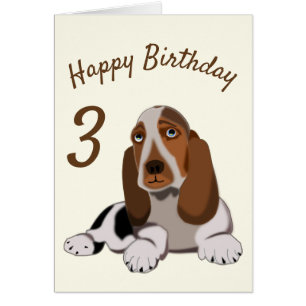 Baby Birthday Kaart Kleine Dog toevoegen Jaar/Teks