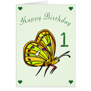 Baby Birthday Kaart Little Butterfly - Personated
