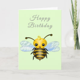 Baby Birthday Kaart Queen Bee - Jouw tekst