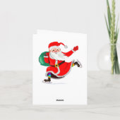 Baby Birthday Kaart Santa met Gift - (Achterkant)