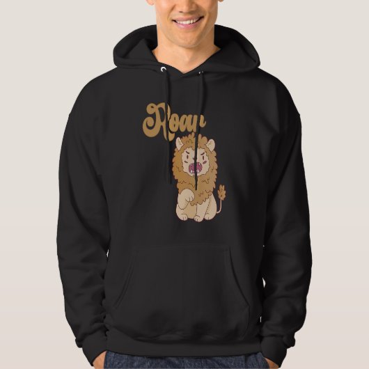Baby Birthday One Wild Lion Animals Celebration Bo Hoodie (Voorkant)