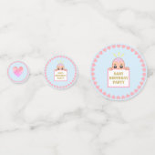 Baby Birthday Party Confetti (Achterkanten)