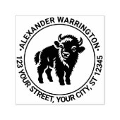 Baby Bison Standing Name RET-adres #2 Zelfinktende Stempel (Design)