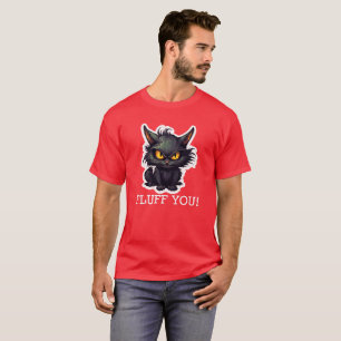 Baby Black Cat Design - basic donker T-shirt