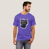 Baby Black Cat Design - basic donker T-shirt (Voorkant volledig)