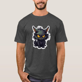 Baby Black Cat Design - basic donker T-shirt