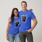 Baby Black Cat Design - basic donker T-shirt (Unisex)