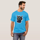 Baby Black Cat Design - basic donker T-shirt (Voorkant volledig)