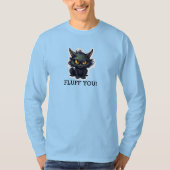 Baby Black Cat Design - Basic T-shirt met lange mo (Voorkant)