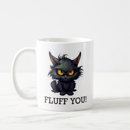 Baby Black Cat Design - Classic Mok (Links)