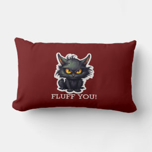 Baby Black Cat Design - Lumbaal Kussen 13" x 21"