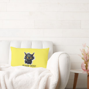 Baby Black Cat Design - Lumbaal Kussen 13" x 21"