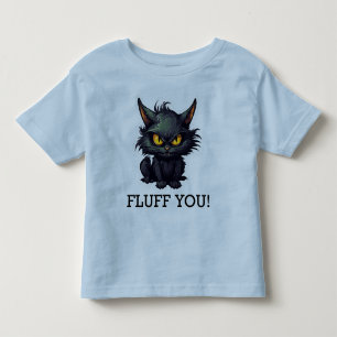 Baby Black Cat Design - Peuter Fijne Jersey T-Shir Kinder Shirts