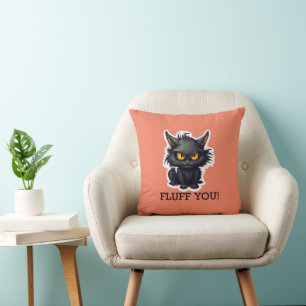 Baby Black Cat Design - Sierkussen 16 inch x 16 in