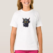 Baby Black Cat Design - T-shirt voor meisjes (Voorkant)