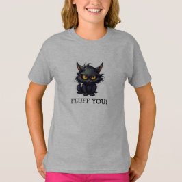 Baby Black Cat Design - T-shirt voor meisjes