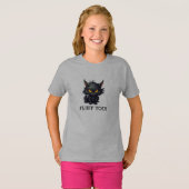 Baby Black Cat Design - T-shirt voor meisjes (Voorkant volledig)