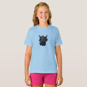 Baby Black Cat Design - T-shirt voor meisjes (Voorkant volledig)