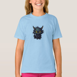 Baby Black Cat Design - T-shirt voor meisjes