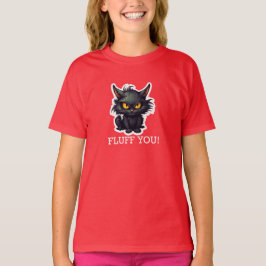 Baby Black Cat Design - T-shirt voor meisjes