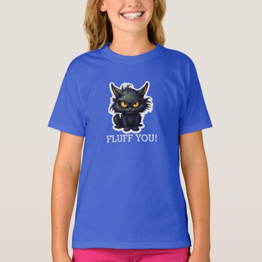 Baby Black Cat Design - T-shirt voor meisjes (Voorkant)