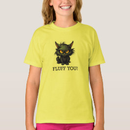 Baby Black Cat Design - T-shirt voor meisjes