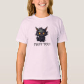 Baby Black Cat Design - T-shirt voor meisjes (Voorkant)