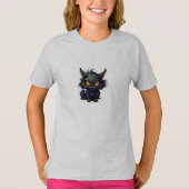 Baby Black Cat Design - T-shirt voor meisjes (Voorkant)