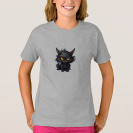 Baby Black Cat Design - T-shirt voor meisjes