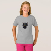 Baby Black Cat Design - T-shirt voor meisjes (Voorkant volledig)