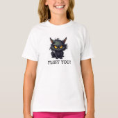 Baby Black Cat Design - T-shirt voor meisjes (Voorkant)