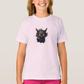 Baby Black Cat Design - T-shirt voor meisjes (Voorkant)
