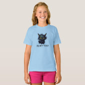 Baby Black Cat Design - T-shirt voor meisjes (Voorkant volledig)