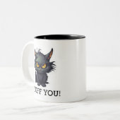 Baby Black Cat Design - Tweetonige Mok (Voorkant links)