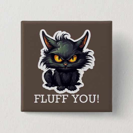 Baby Black Cat Design - Vierkante Button (Voorkant)
