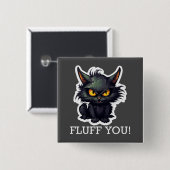 Baby Black Cat Design - Vierkante Button (Voorkant /achterkant)