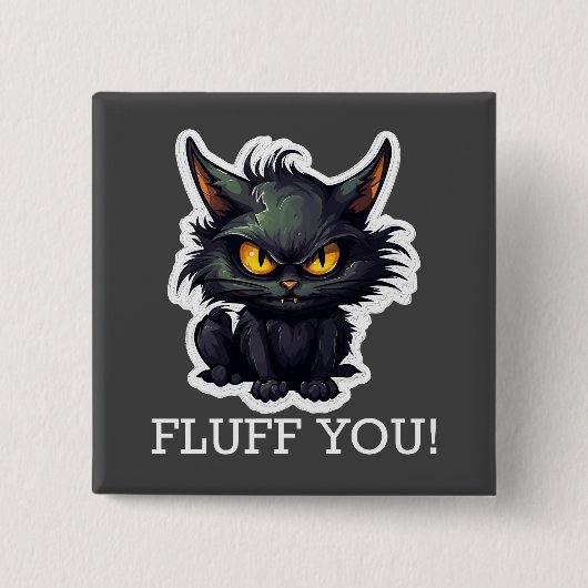 Baby Black Cat Design - Vierkante Button (Voorkant)