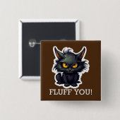Baby Black Cat Design - Vierkante Button (Voorkant /achterkant)