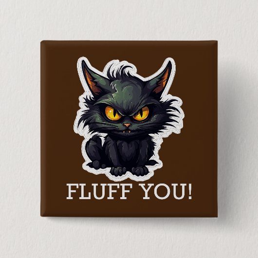 Baby Black Cat Design - Vierkante Button (Voorkant)