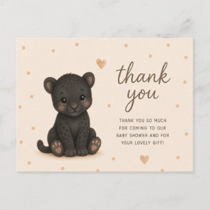 Baby Black Panther Baby Shower Bedankt Briefkaart