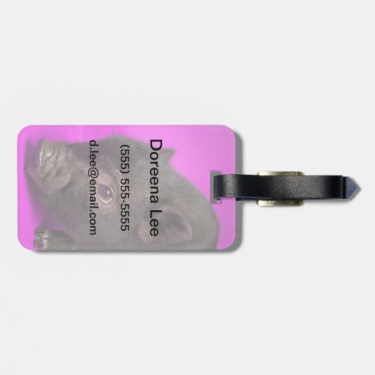 Baby Black Pig Bagagelabel (Achterkant horizontaal)