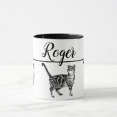 Baby Black White Tabby cat Cats Whimsical Art Mok (Midden)