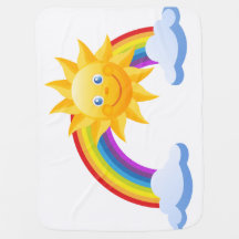 Baby Blanket - happy sun motief
