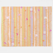 Baby Blanket – Whimsical Nature Parade Pastel  Fleece Deken (Voorkant (Horizontaal))