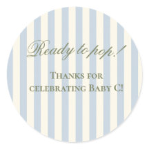 Baby Blau Gestreepte Klaar om te barsten! Favor St