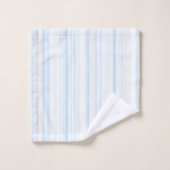 Baby Blau Witte Strepen Bad Handdoek (Wasdoekje)