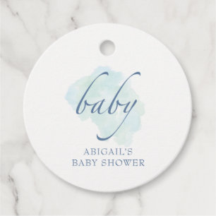 Baby Blauw, Baby shower Bedankjes Labels