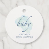 Baby Blauw, Baby shower Bedankjes Labels (Voorkant)