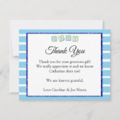 Baby blauw baby shower dank je kaart (Voorkant)