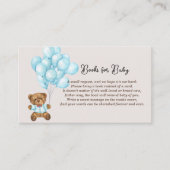 Baby Blauw Beer Baby shower Boeken voor Baby Plaatskaartje (Voorkant)
